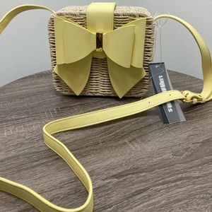 Yellow rectangular picnic purse